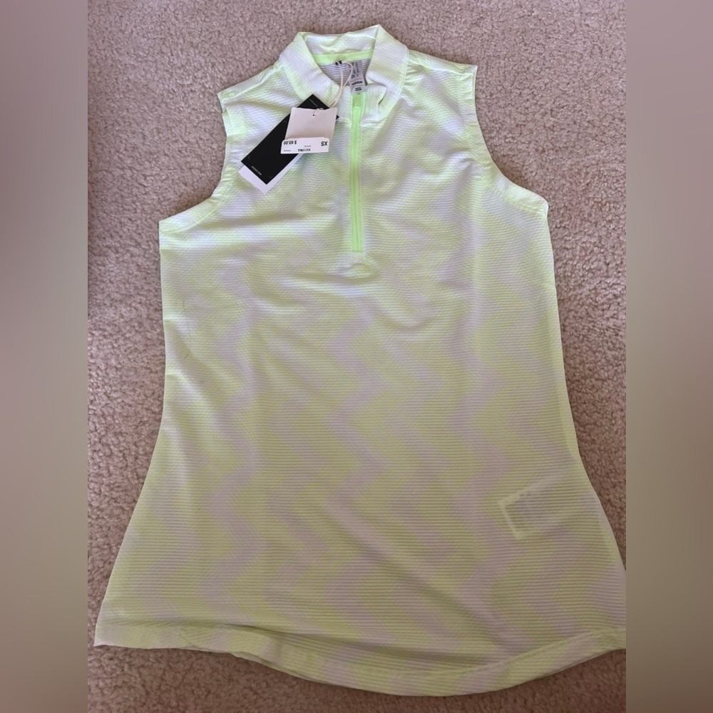 adidas Women's Ultimate365 Ottoman Printed Sleeveless Polo Shirt